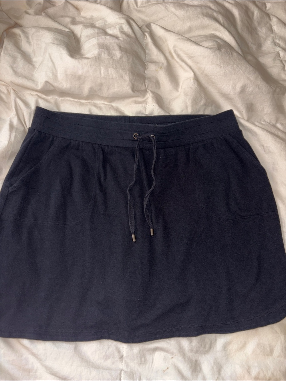 Trendy Croft & Barrow Black Drawstring Mini Skort🔥
